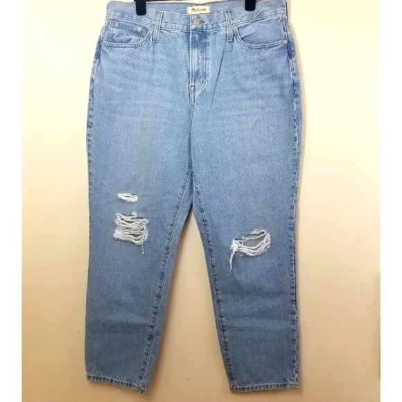 MADEWELL The Perfect Vintage Jean in Grandbay Wash: Ripped Edition - Picture 6 of 14